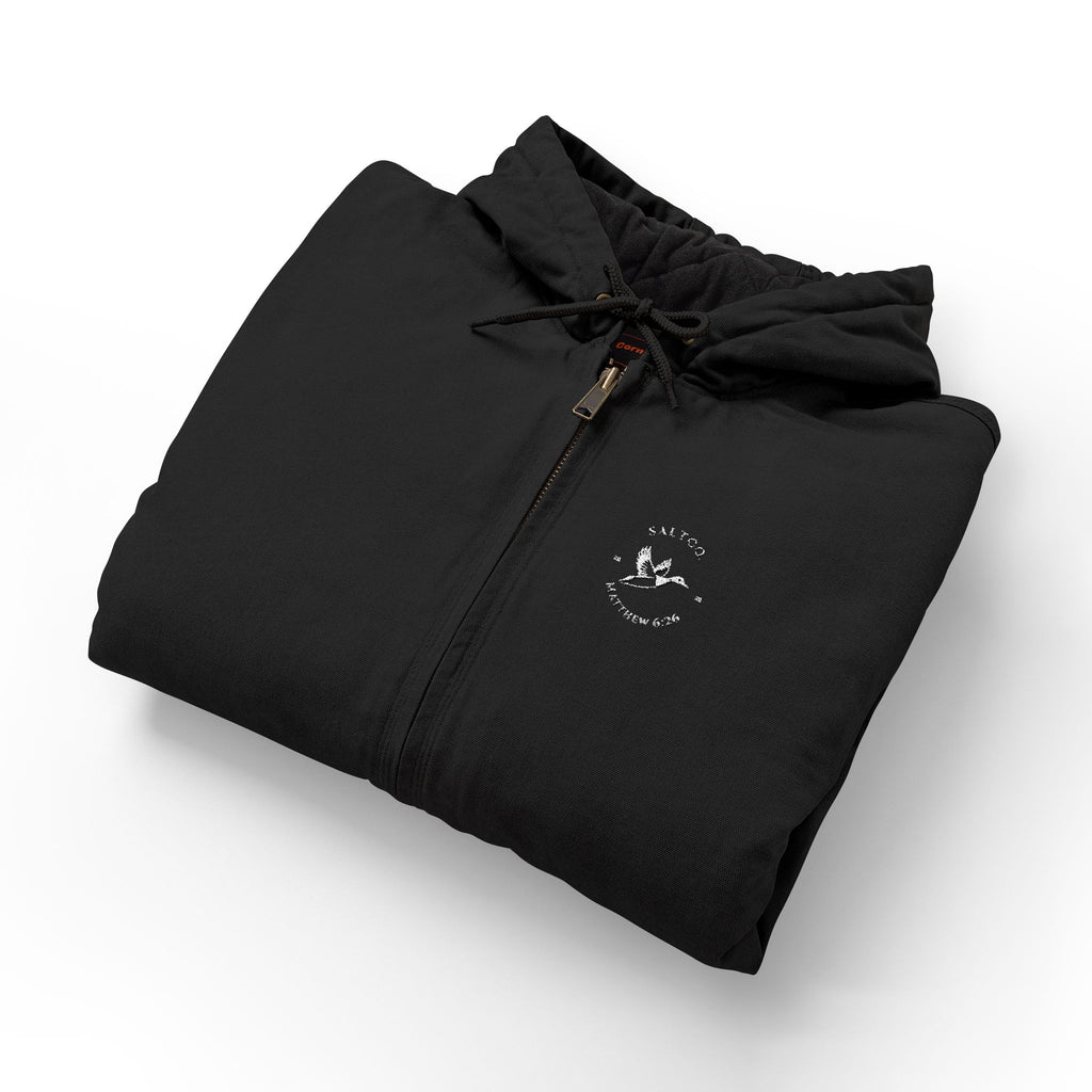 CornerStone® Men's Duck Cloth Hooded Work Jacket (Embroidery)