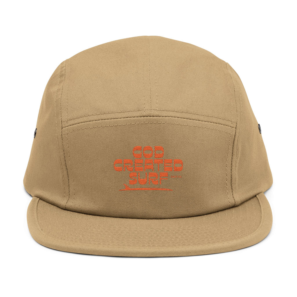 “God Created Surf” Embroidered 5-Panel Cap