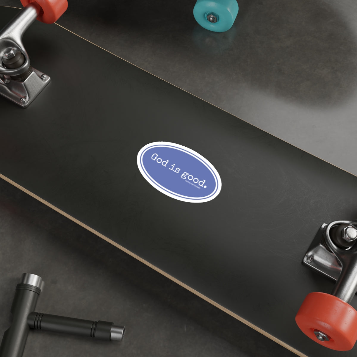 God Is Good Oval Die-Cut Sticker
