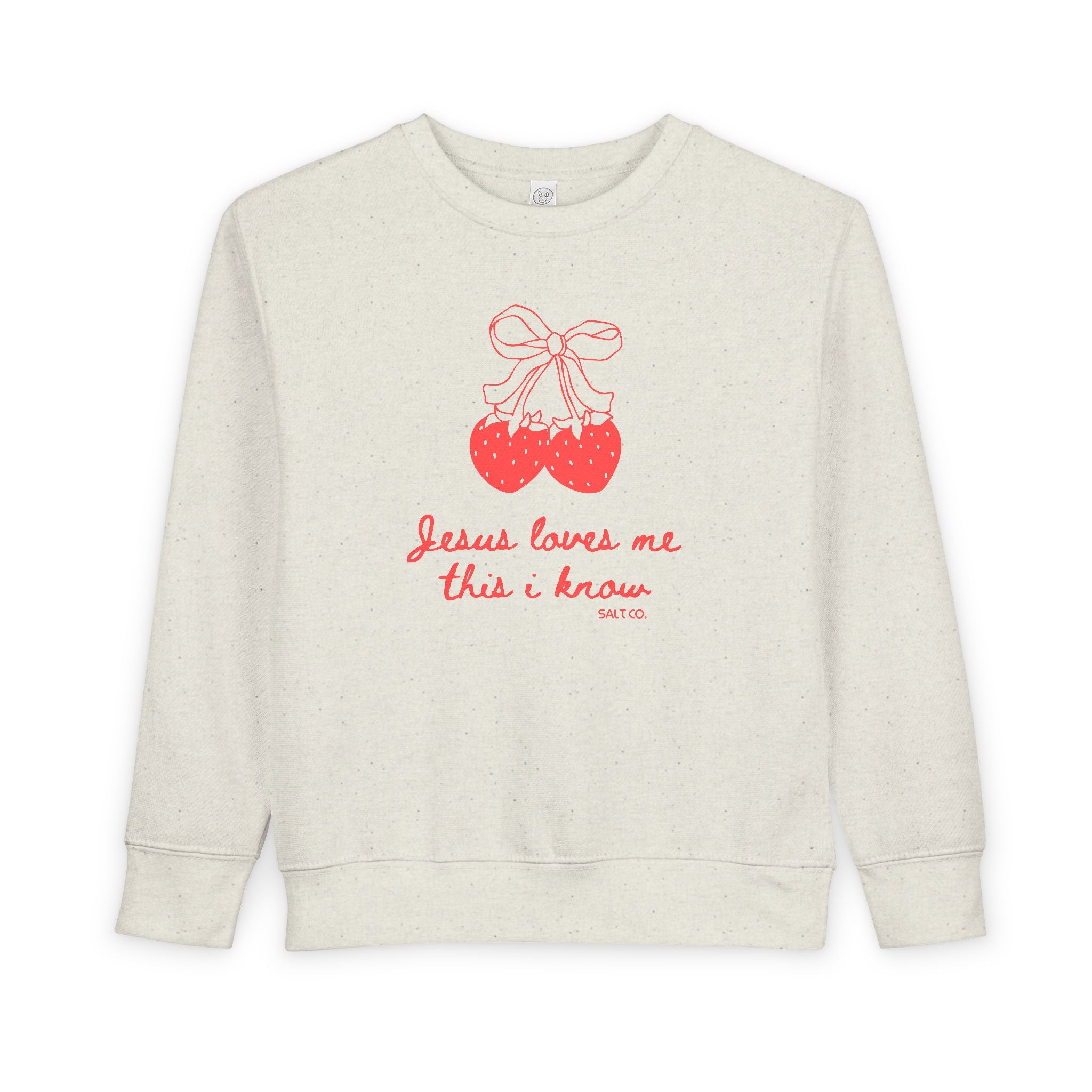 Toddler Girl Sweatshirt - "Jesus Loves Me This I Know"