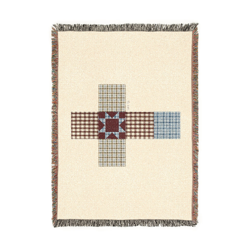 Patchwork Cross Woven Blanket