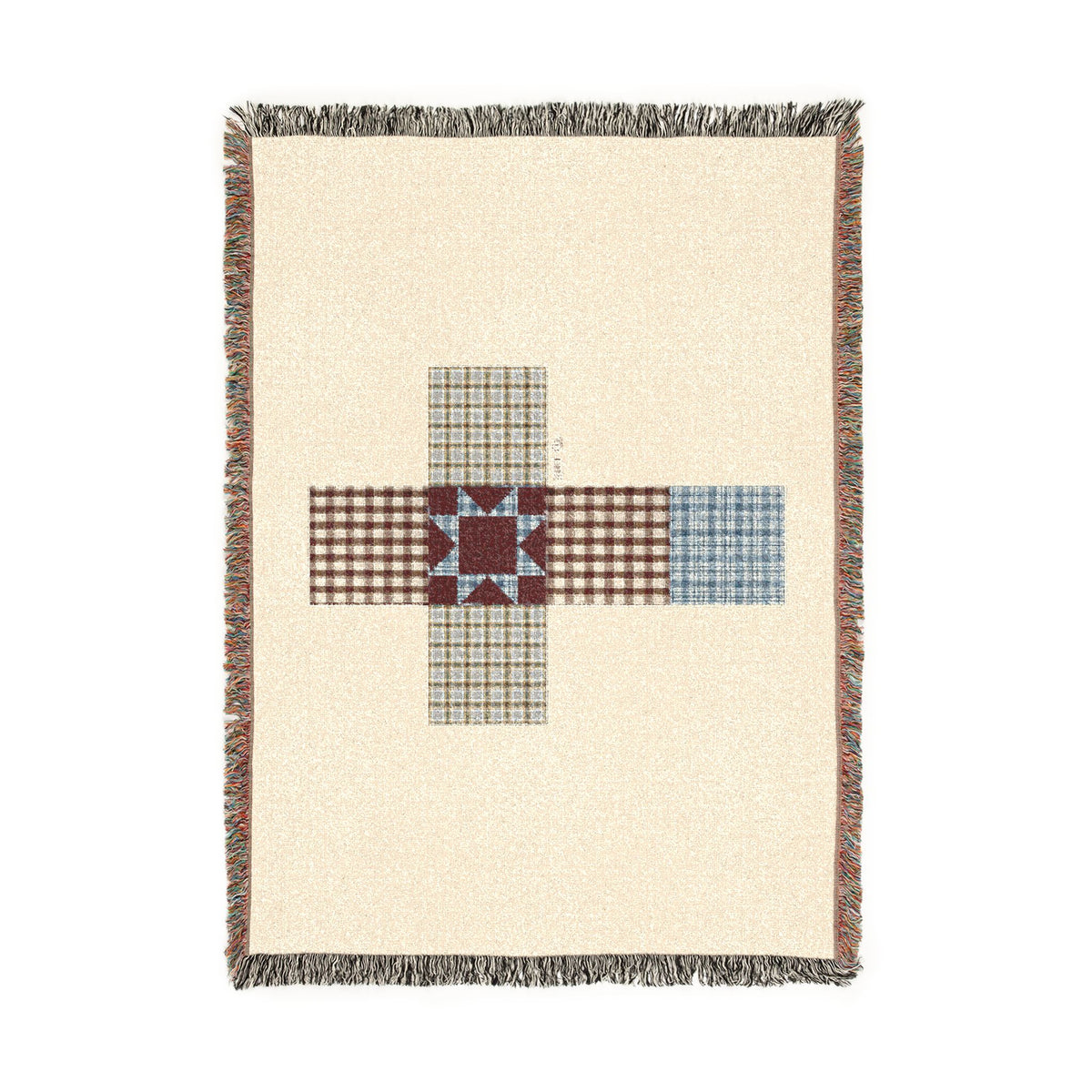 Patchwork Cross Woven Blanket