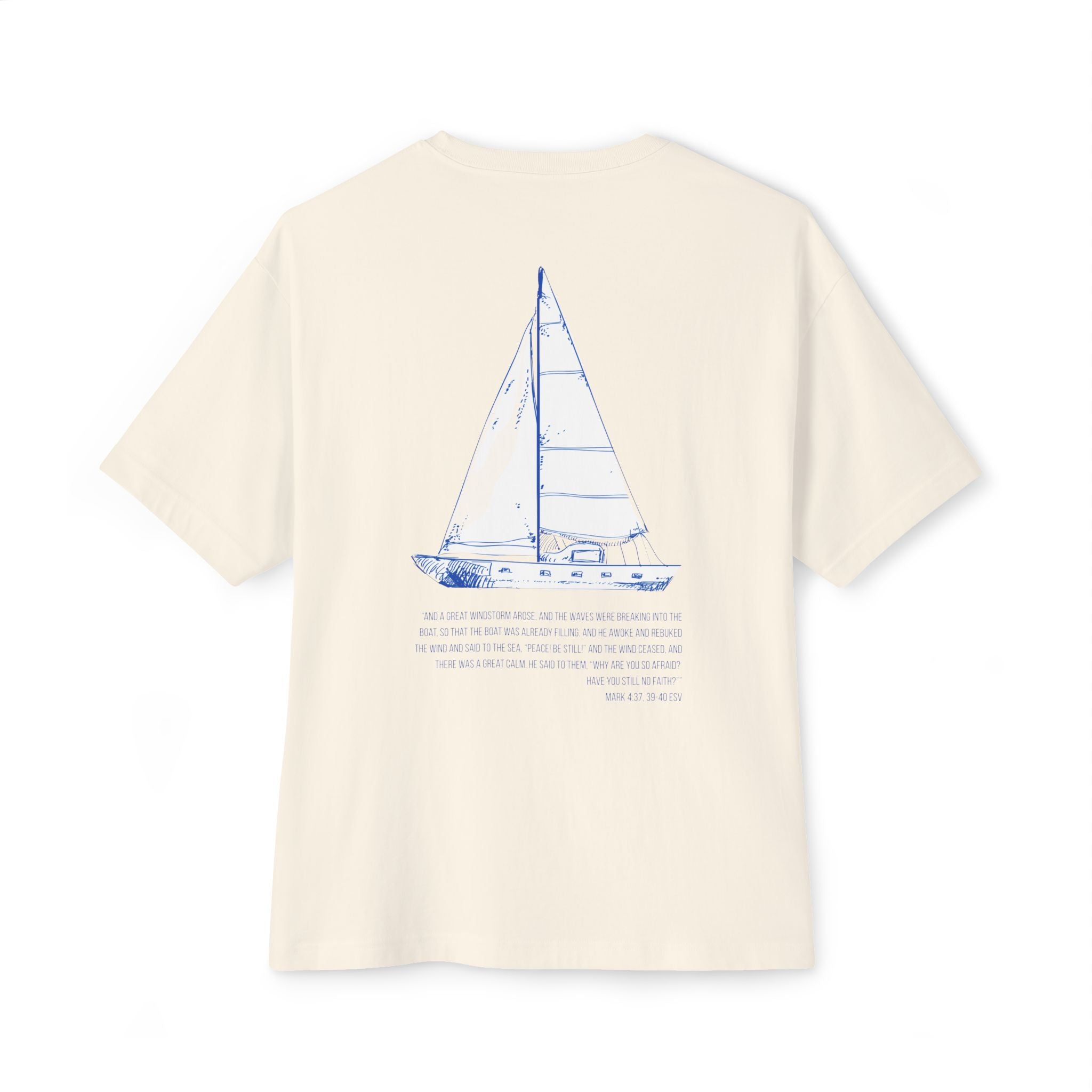 Salt Co. Graphic Tee — Nautical Sailboat Oversized Boxy T-Shirt