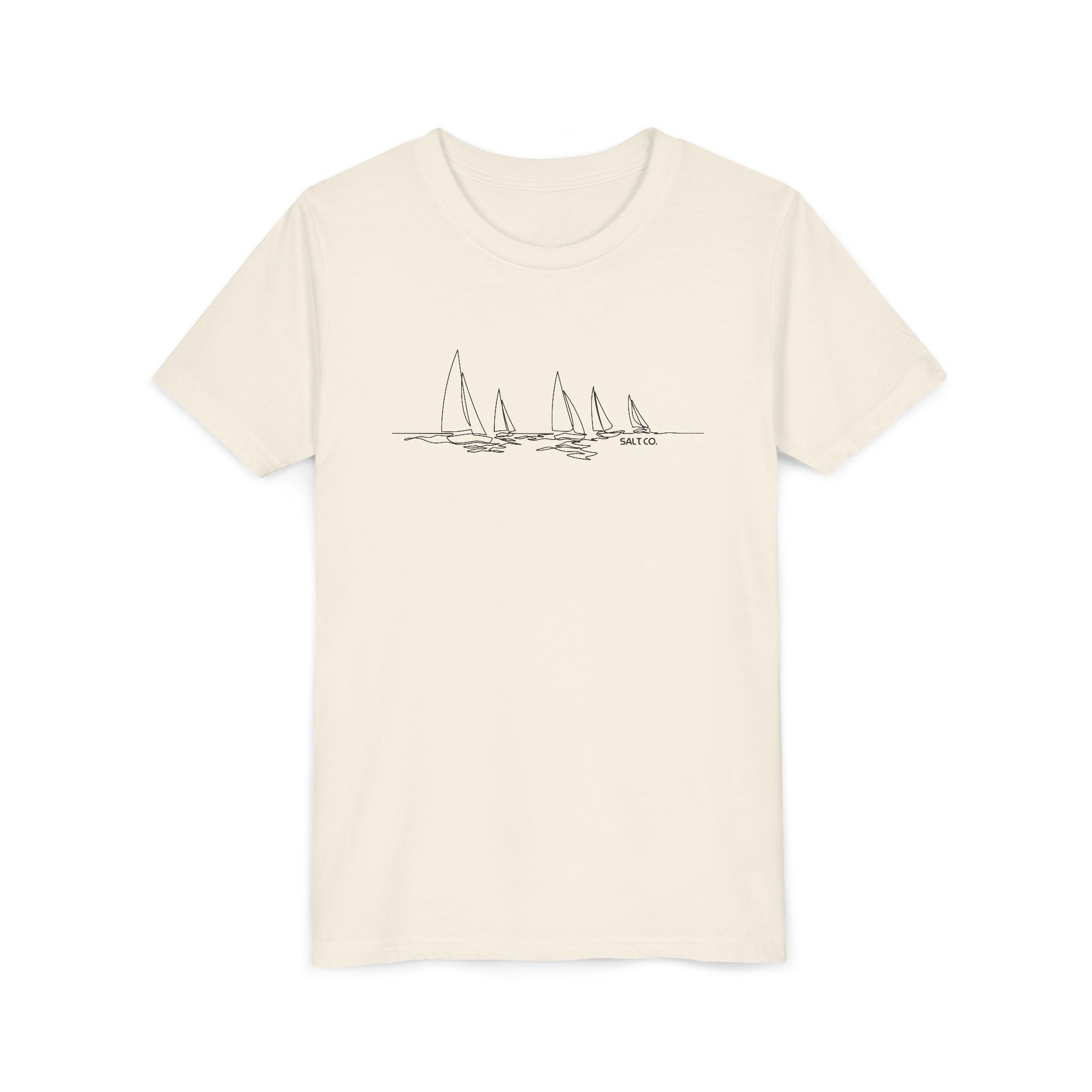 Youth Tee with Subtle Sailboat Design — Minimalist Inspirational Kids T-Shirt