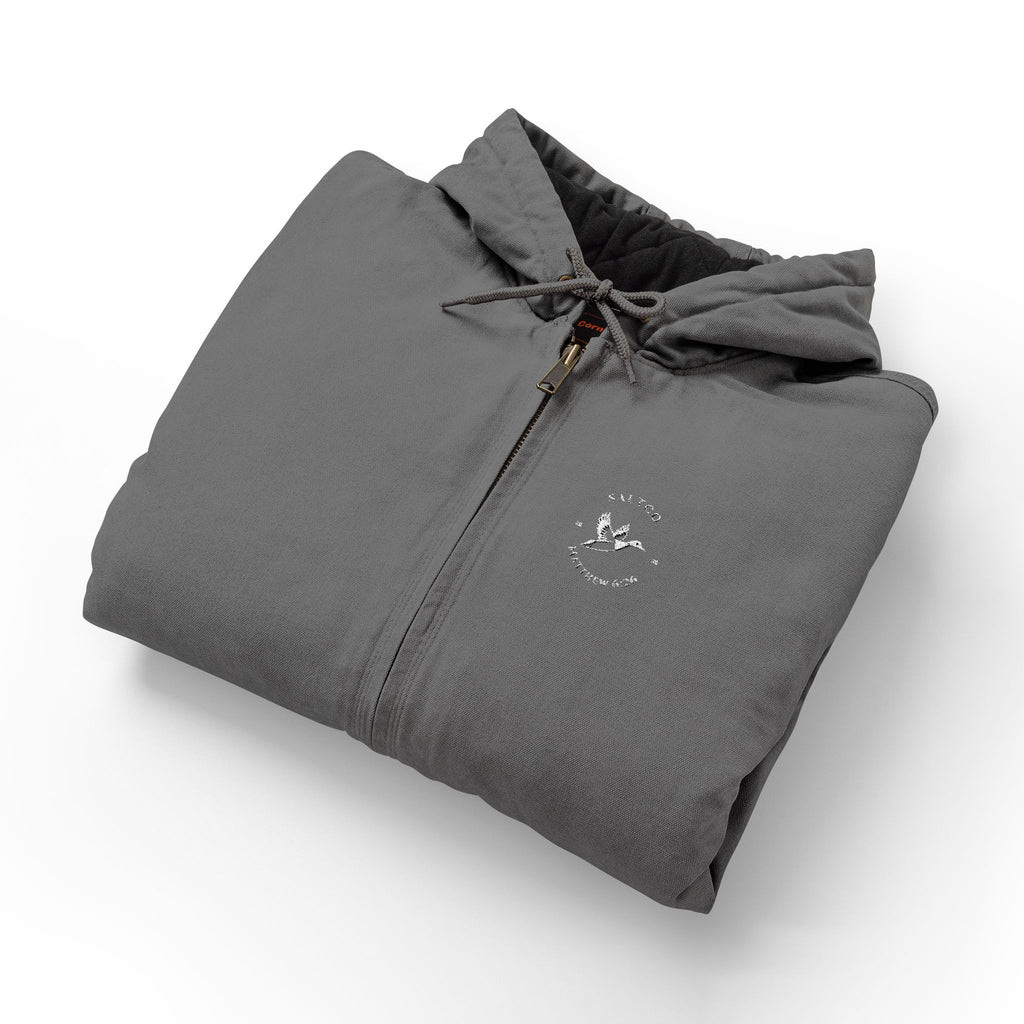 CornerStone® Men's Duck Cloth Hooded Work Jacket (Embroidery)