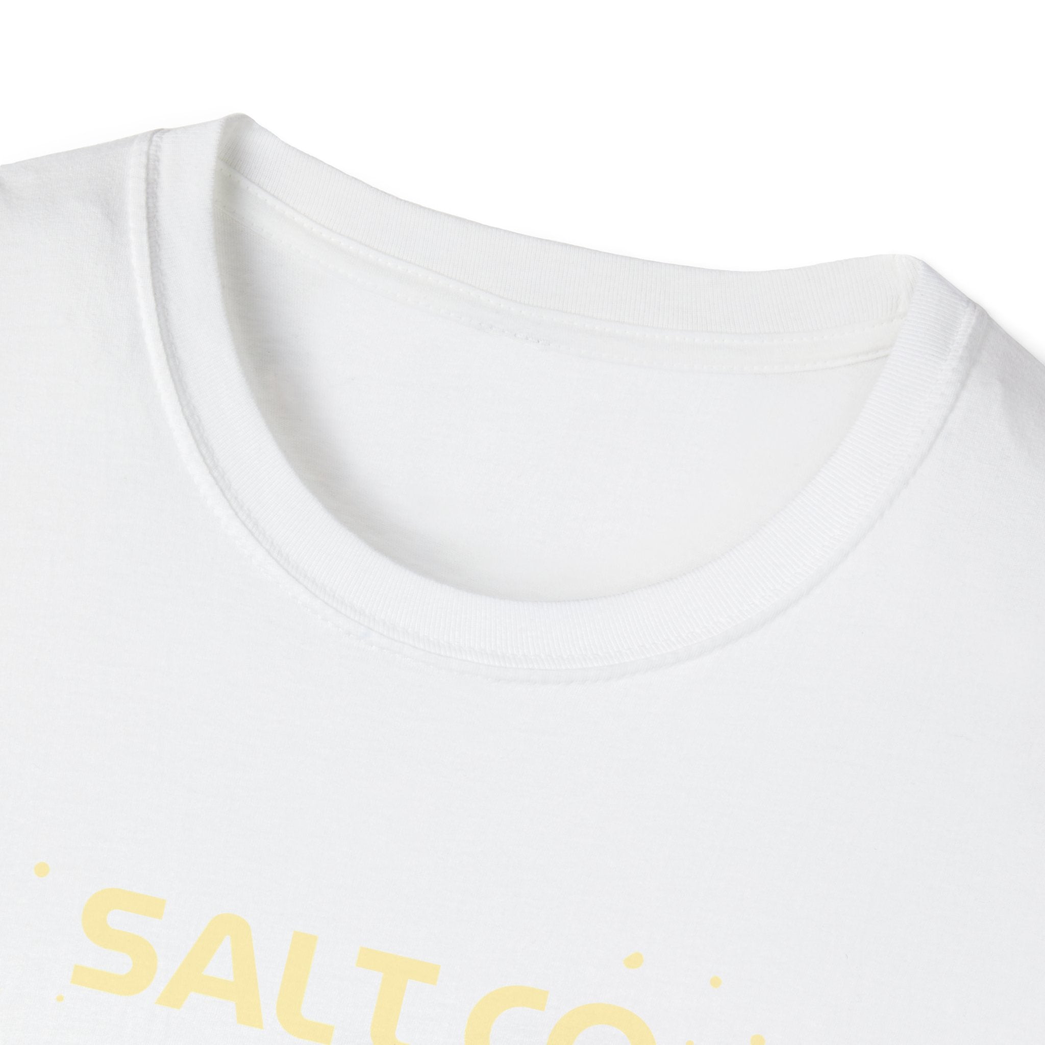 Salty Life Tee — "SALT CO." Minimal Front / Retro Yellow Script Back