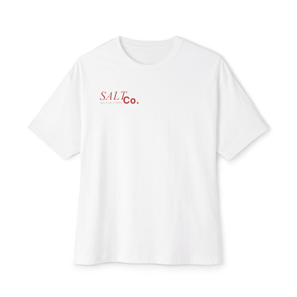 Salt Co. Oversized Tee — Minimal Sailboat Graphic Back, Nautical Casual Shirt