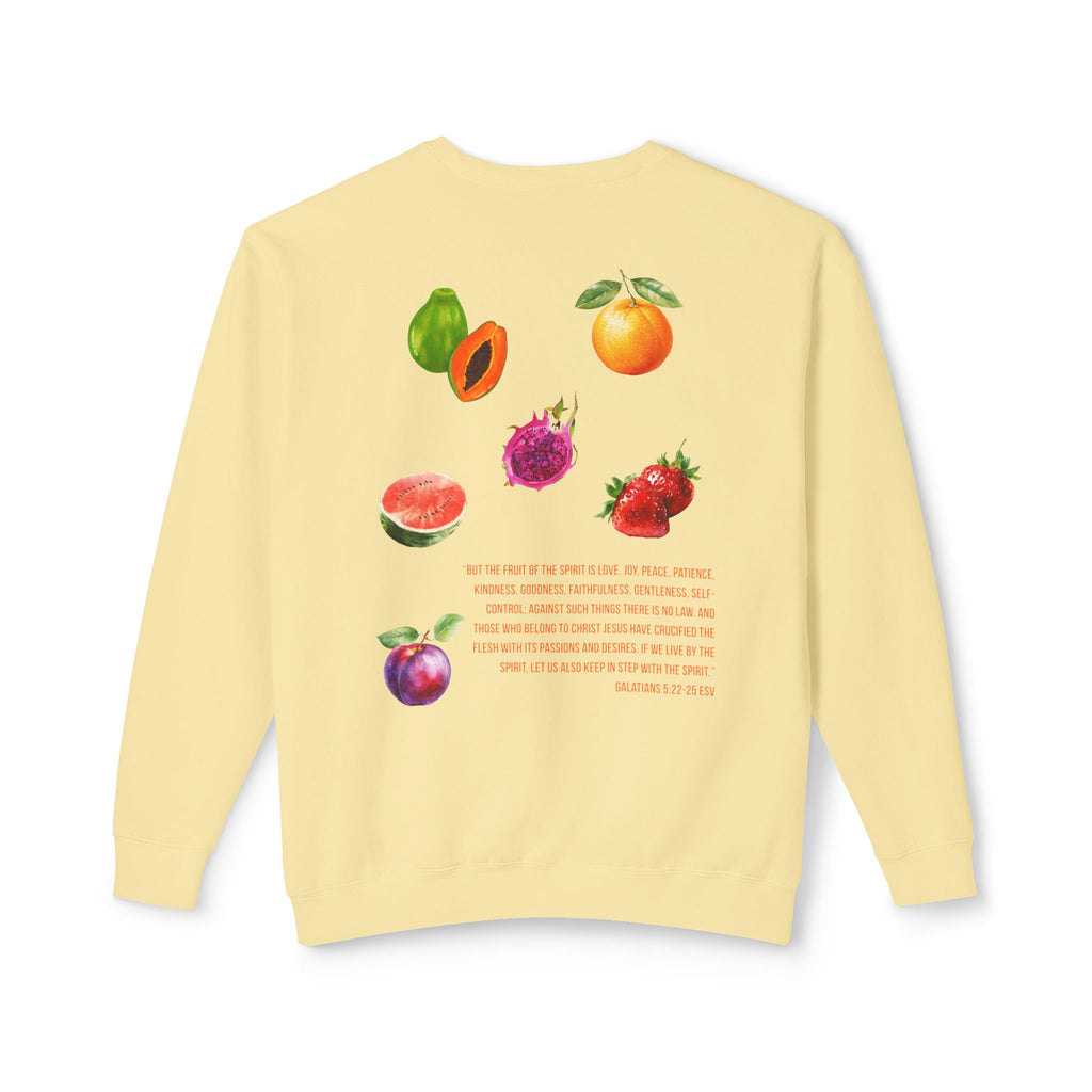 Crewneck Sweatshirt — Fruit of the Spirit Print (Salt Co.)
