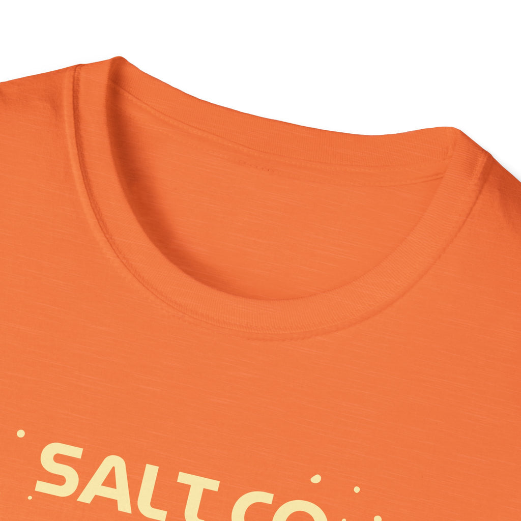 Salty Life Tee — "SALT CO." Minimal Front / Retro Yellow Script Back