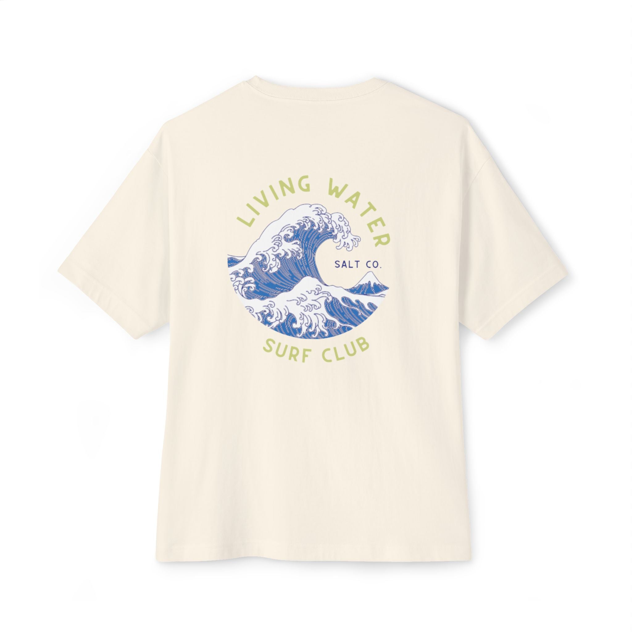 Living Water Surf Club Tee — Oversized Boxy Surf Shirt