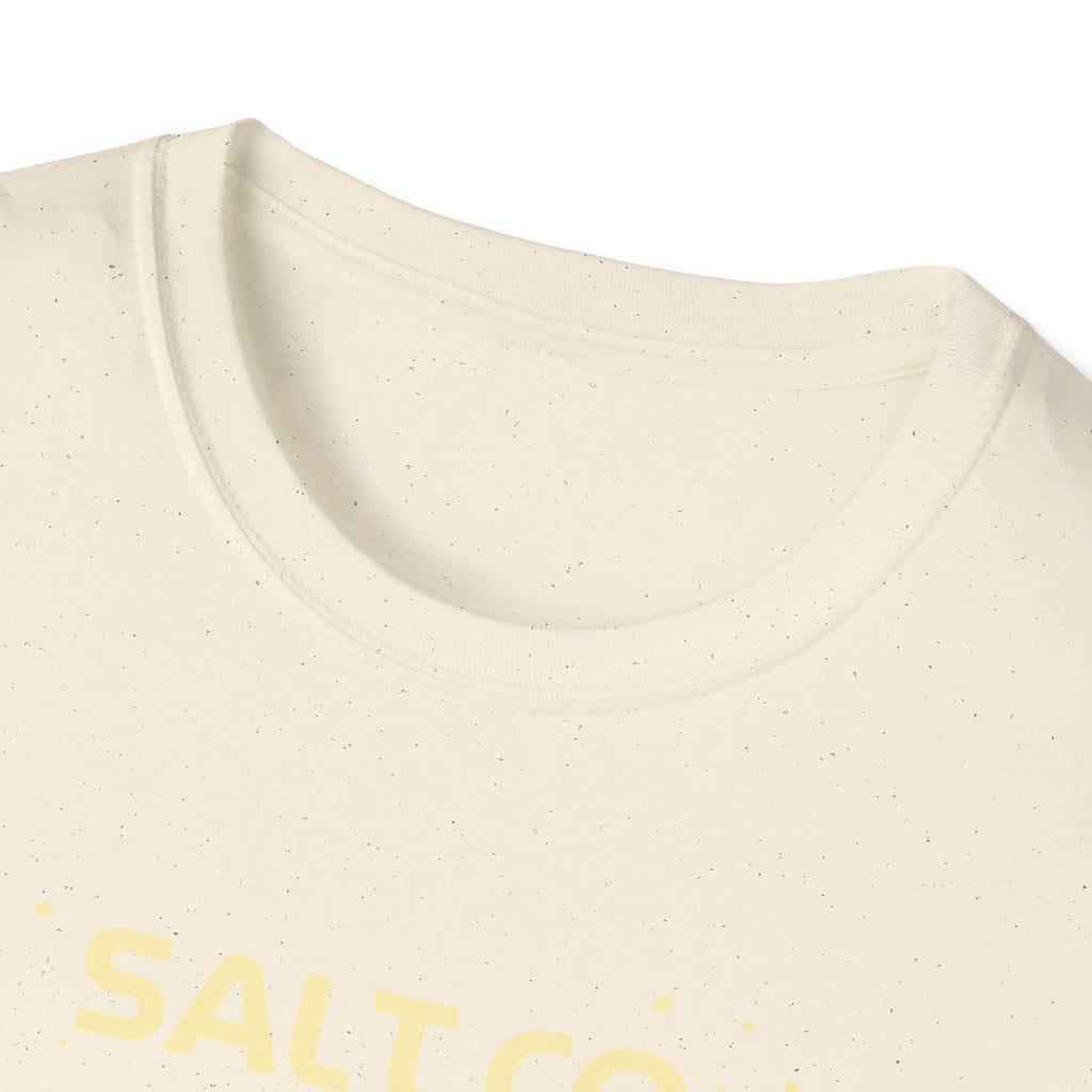 Salty Life Tee — "SALT CO." Minimal Front / Retro Yellow Script Back