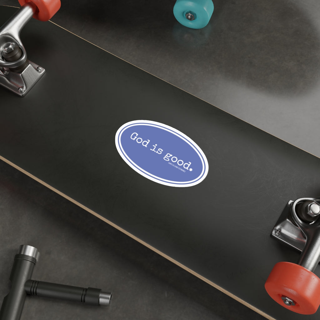 God Is Good Oval Die-Cut Sticker