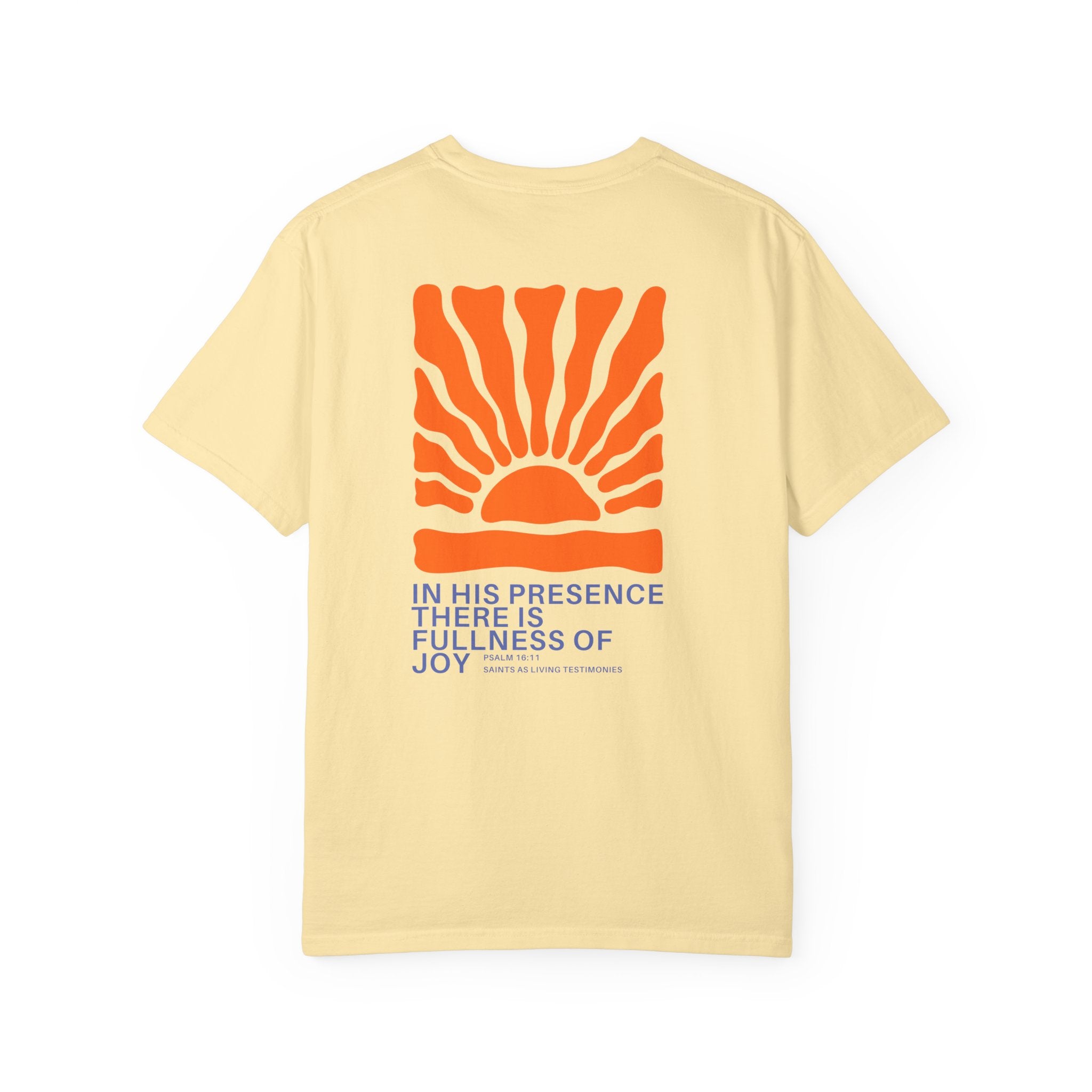 T-Shirt — “In His Presence There Is Fullness of Joy” Sunrise Graphic