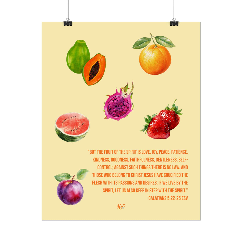 Fruit of the Spirit Poster — Galatians 5:22-23 Inspirational Wall Art