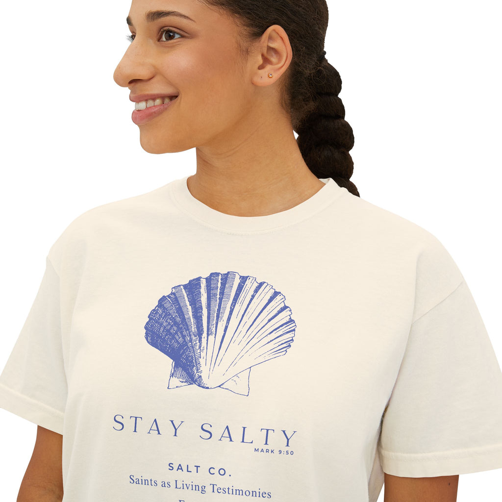 Stay Salty Seashell Women's Boxy Tee