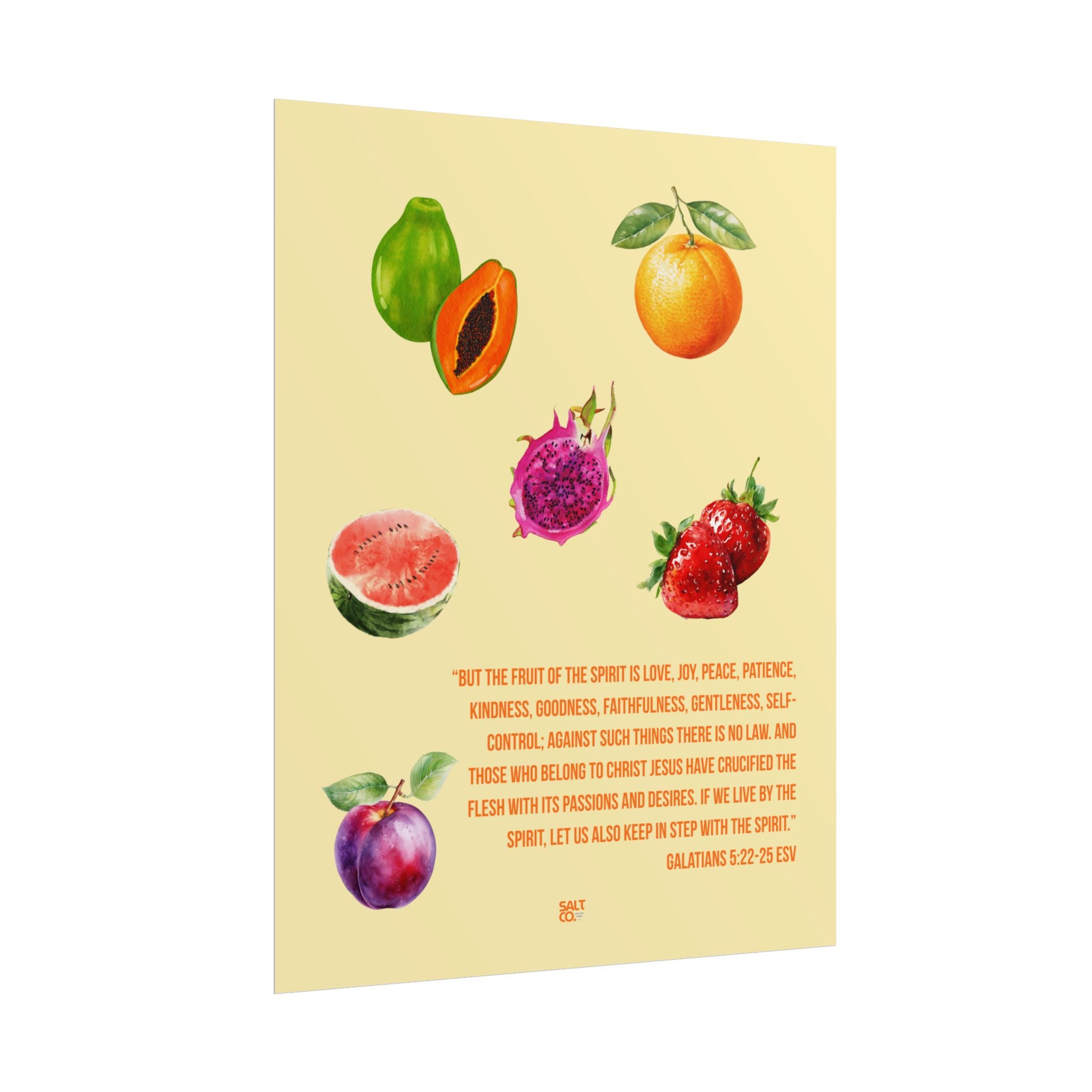 Fruit of the Spirit Poster — Galatians 5:22-23 Inspirational Wall Art