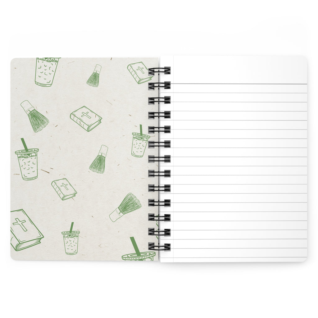 Morning Essentials Spiral Journal — Matcha, Devotions & Daily Rituals Notebook