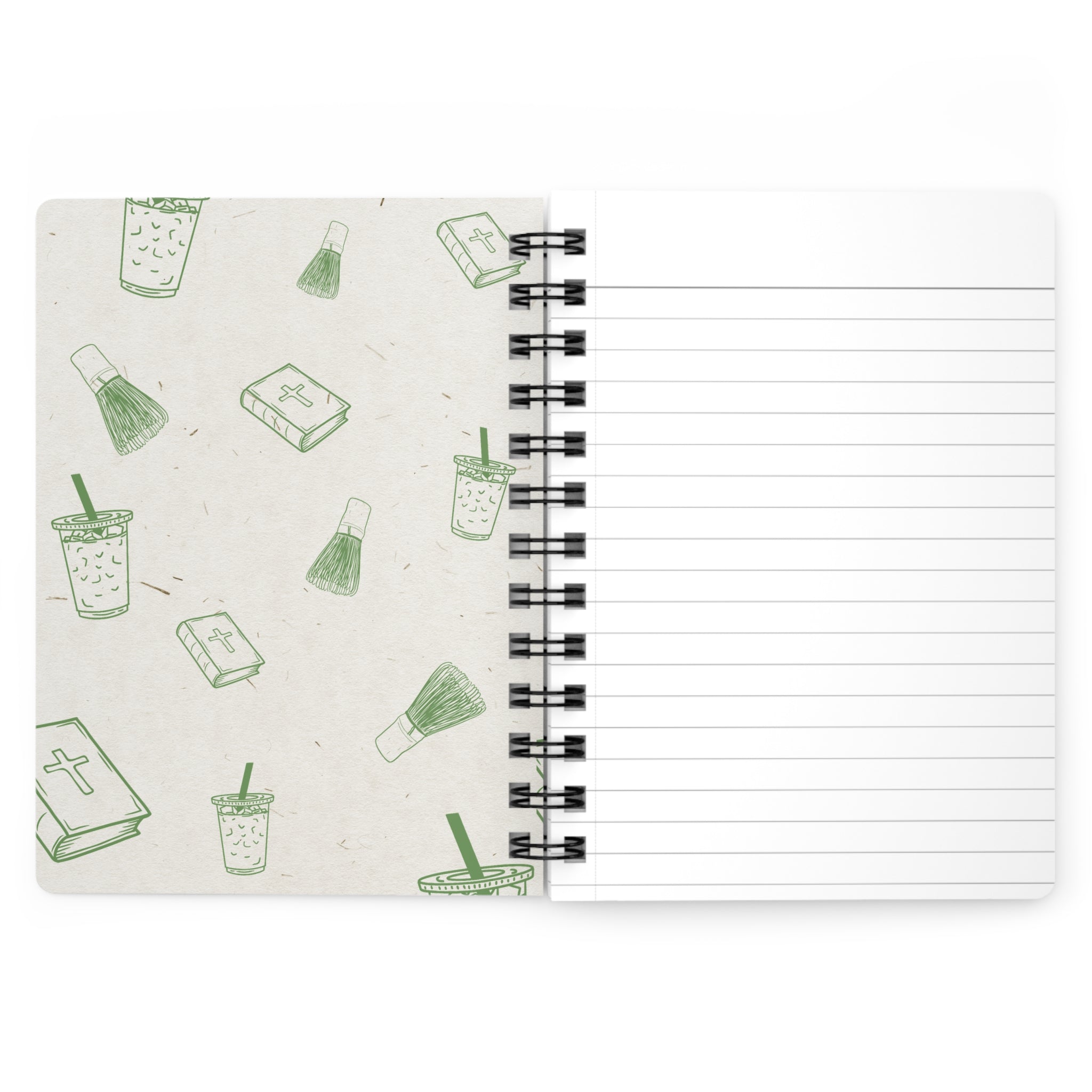 Morning Essentials Spiral Journal — Matcha, Devotions & Daily Rituals Notebook