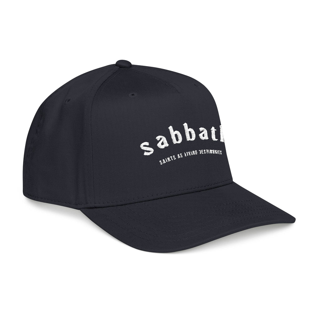 Sabbatical Embroidered Baseball Cap — Minimal White Mid-Profile Hat