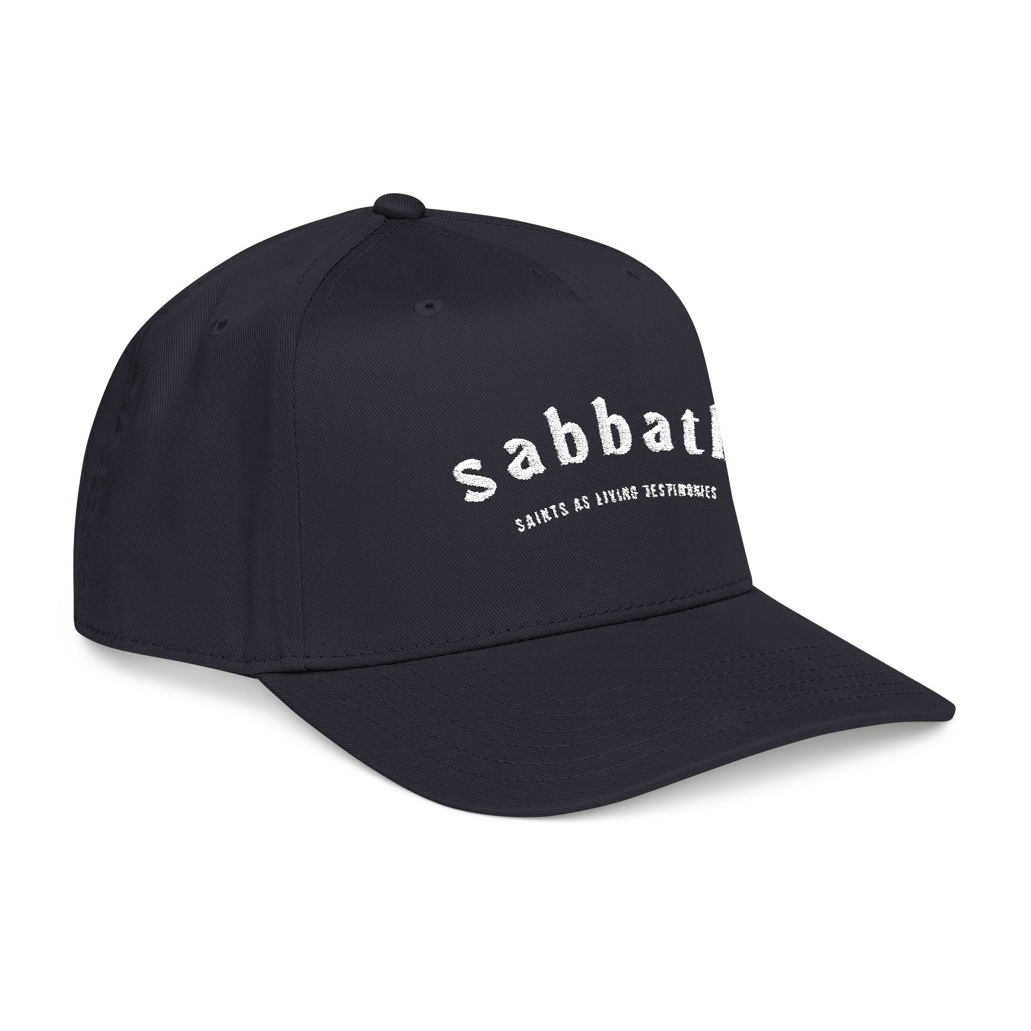 Sabbatical Embroidered Baseball Cap — Minimal White Mid-Profile Hat