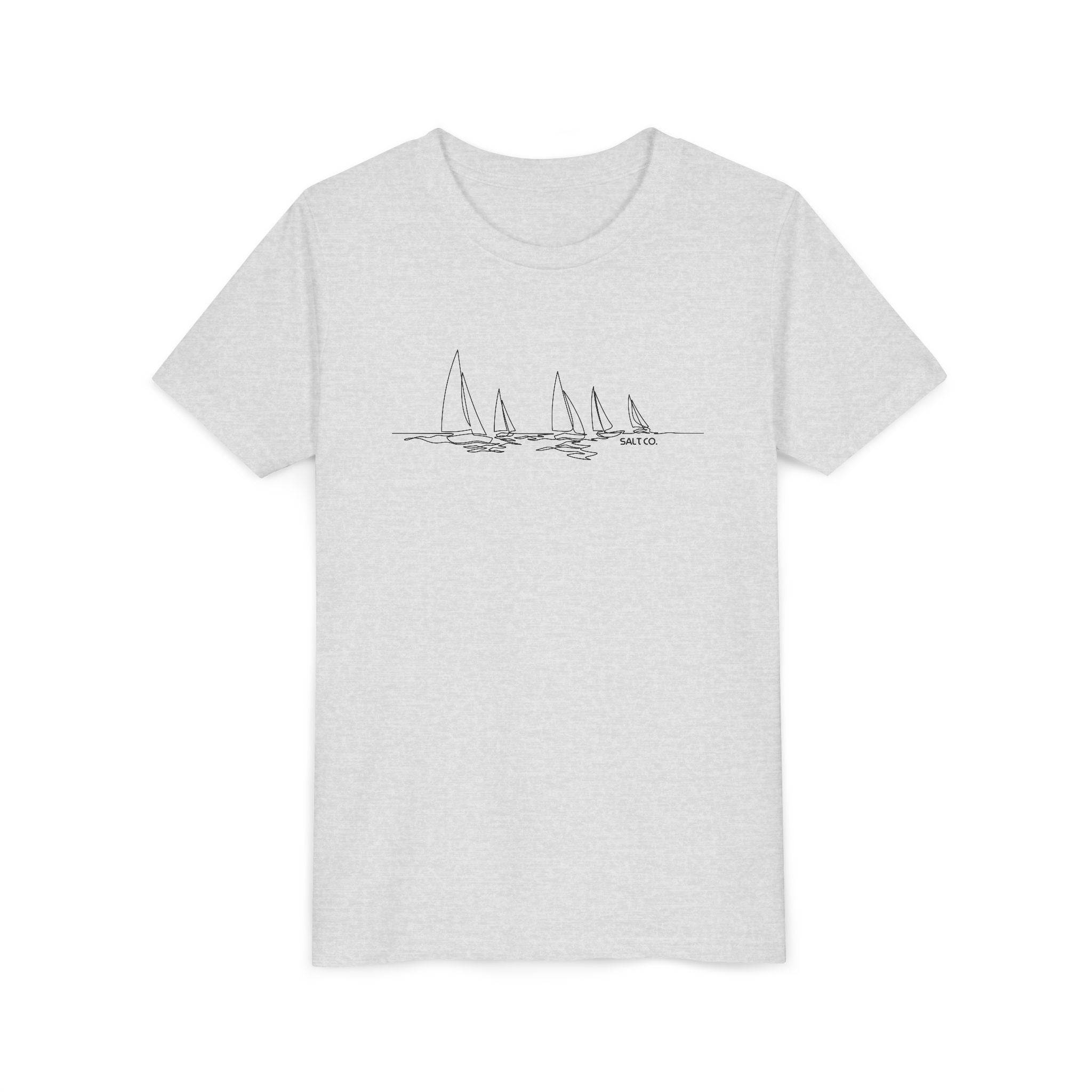 Youth Tee with Subtle Sailboat Design — Minimalist Inspirational Kids T-Shirt