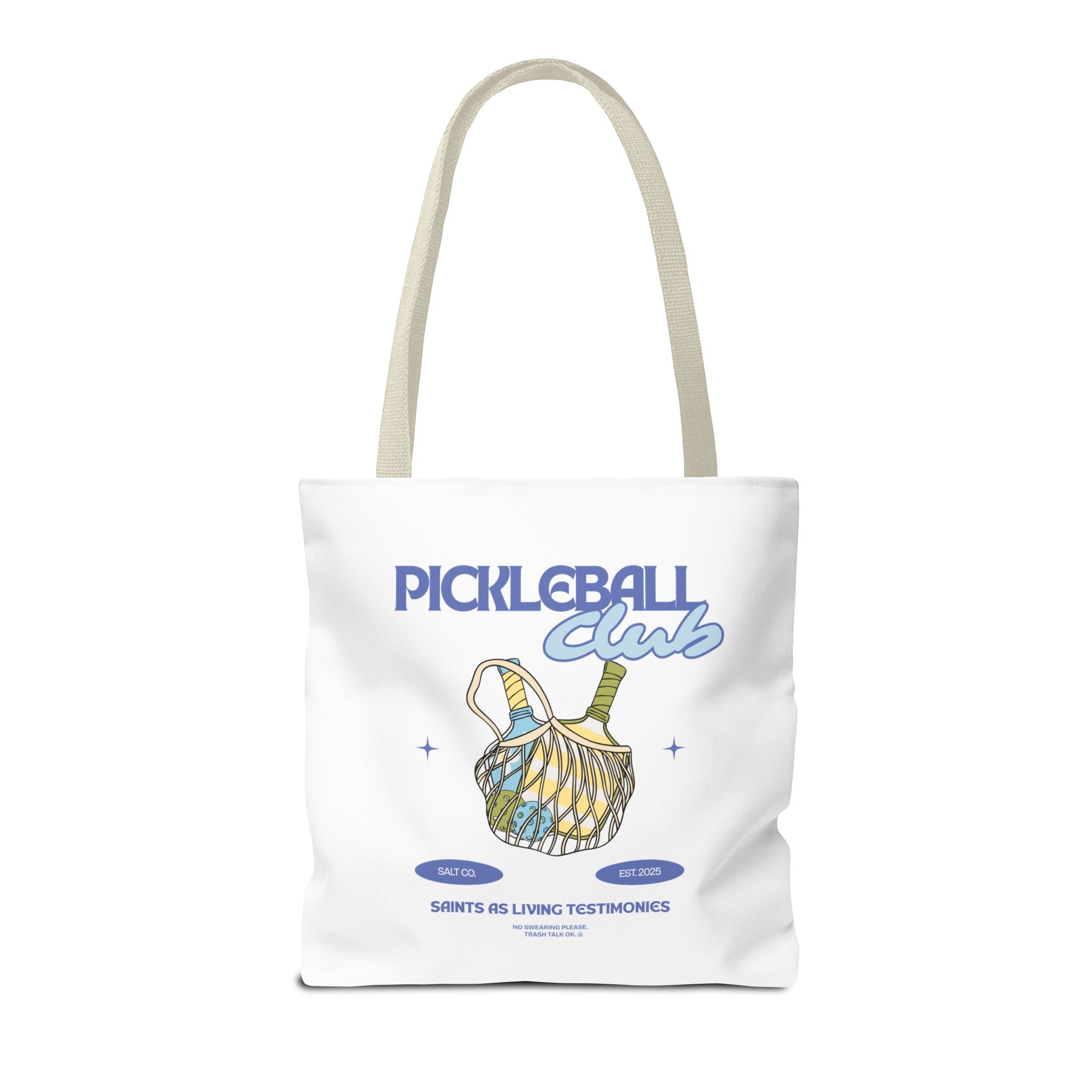 Pickleball Club Tote Bag – Retro Paddle & Ball Design