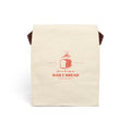 Canvas Lunch Bag - "Daily Bread" Printed Eco-Friendly Lunch Tote with Strap