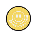 Jesus Loves You Smiley Iron-On Patch