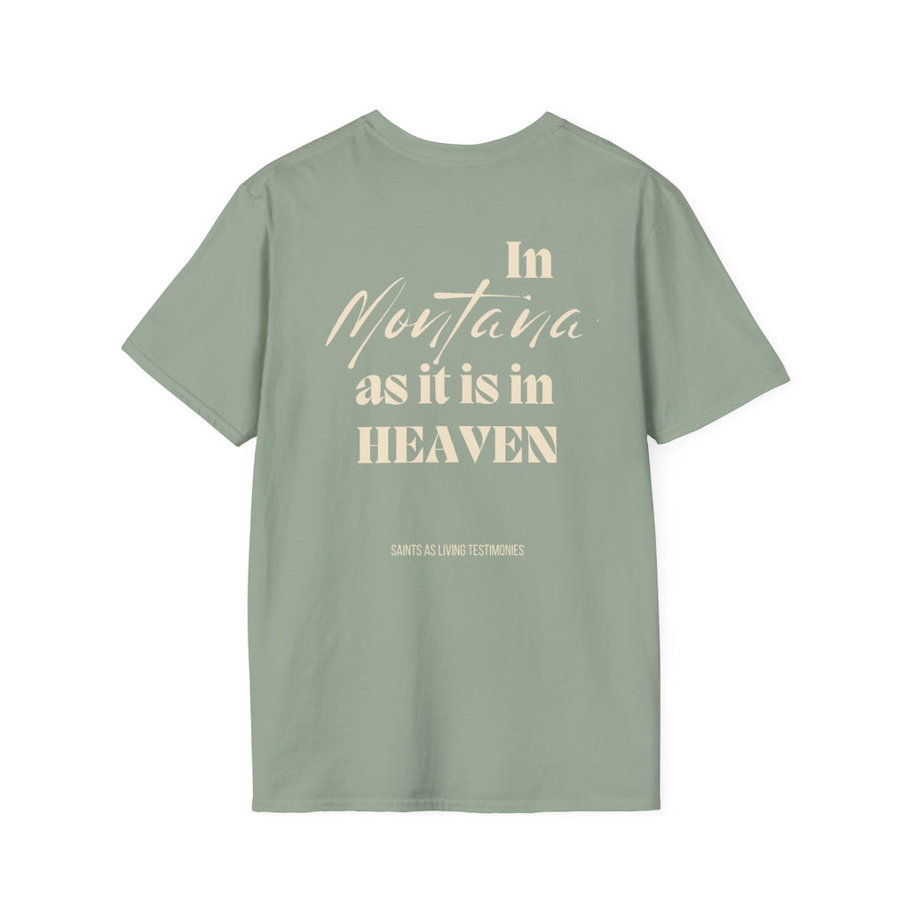 In Montana As It Is In Heaven T-Shirt — Salt Co. Rustic Christian Graphic Tee