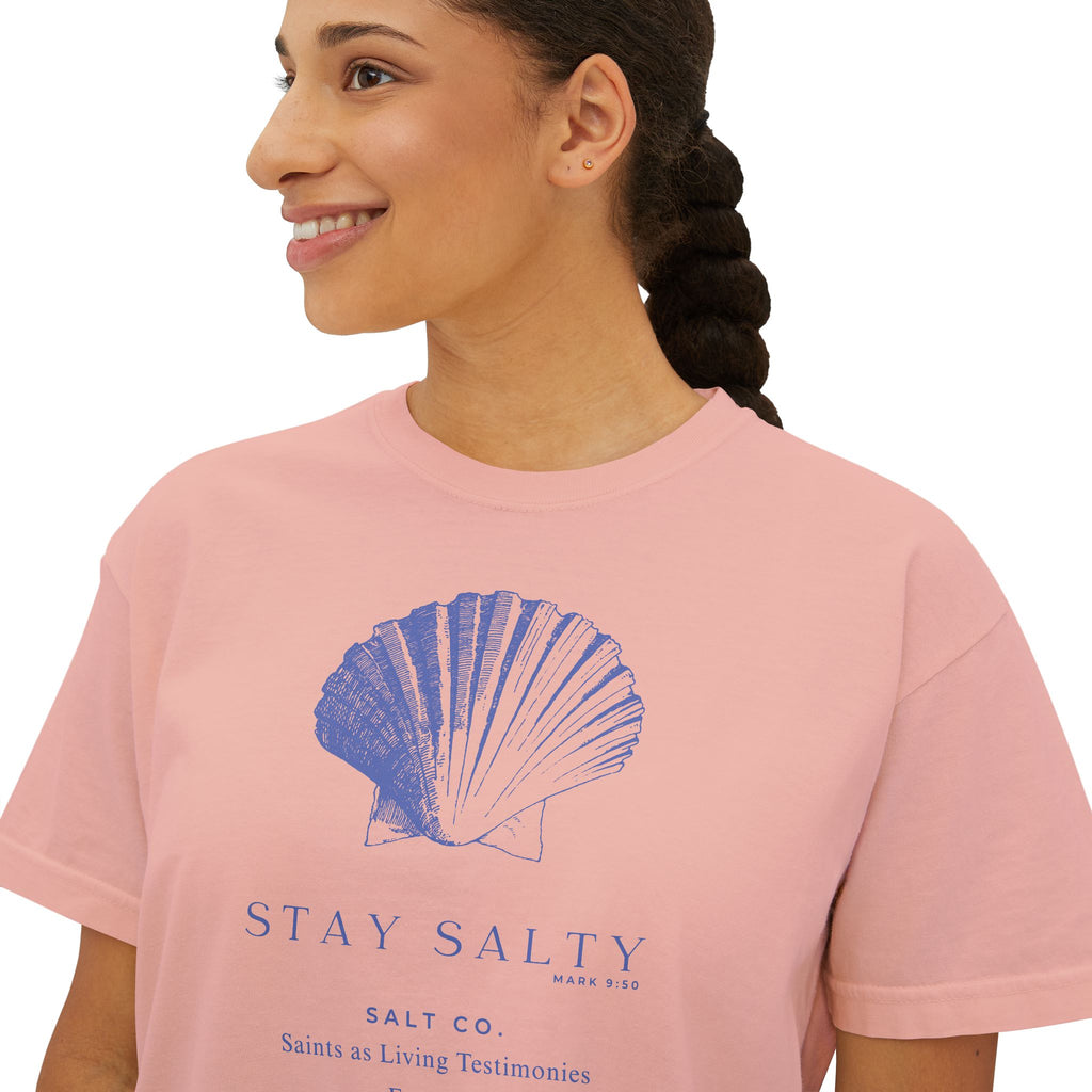 Stay Salty Seashell Women's Boxy Tee