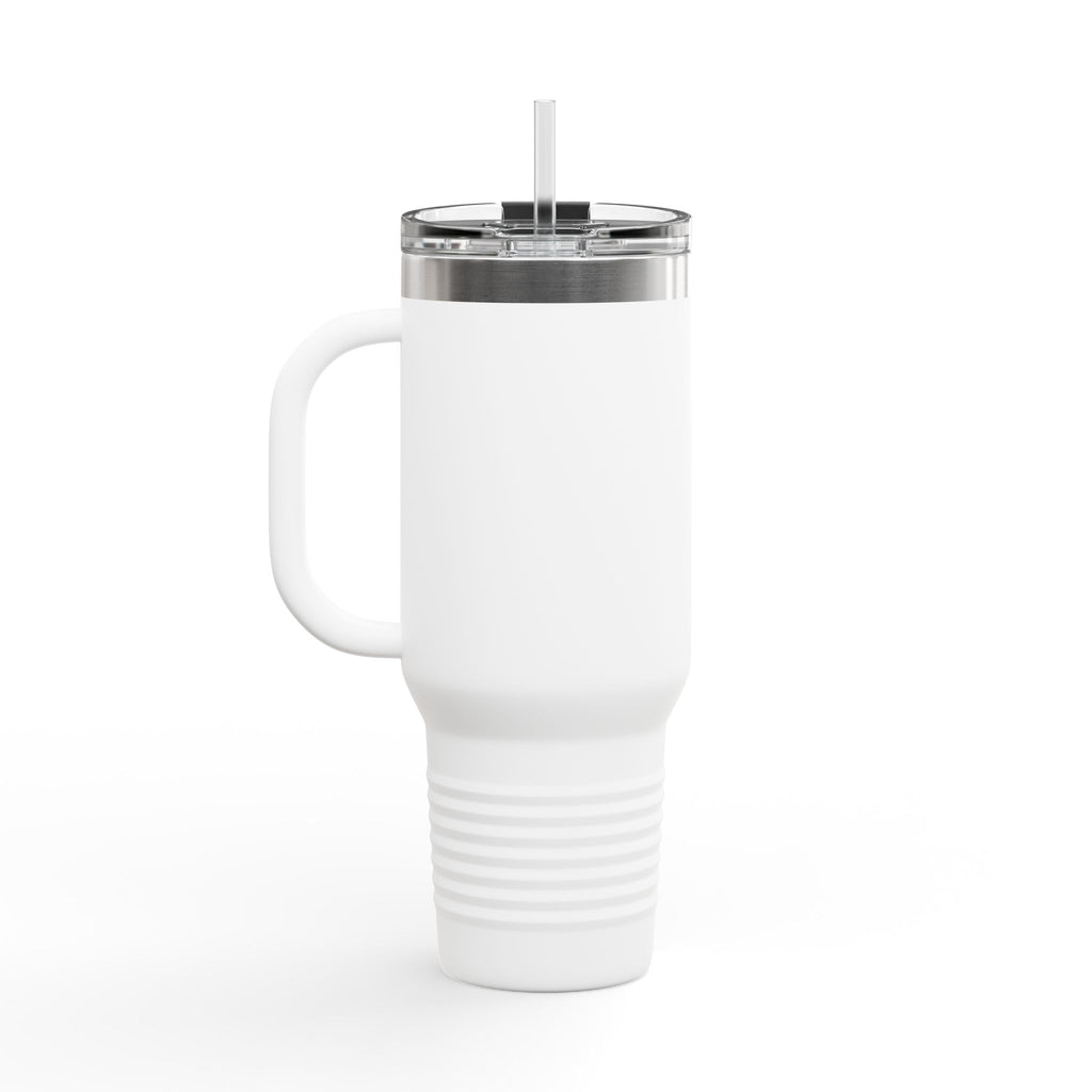 Insulated Travel Mug — 40oz Salt Co. Stainless Steel Tumbler with Straw & Handle