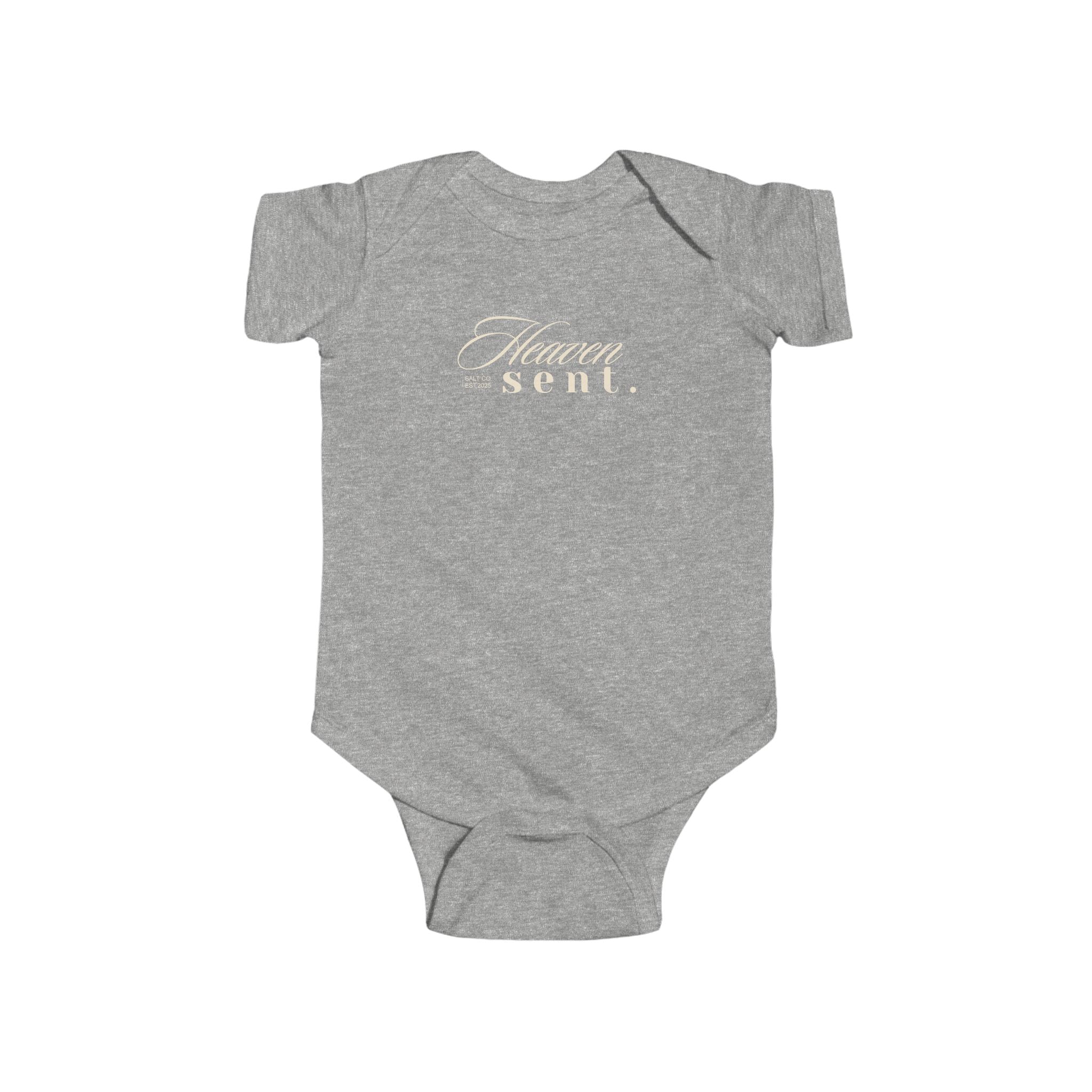 Infant Bodysuit — "Heaven Sent" Script Baby Onesie