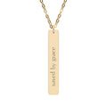 Vertical Bar Necklace — "Saved by grace"
