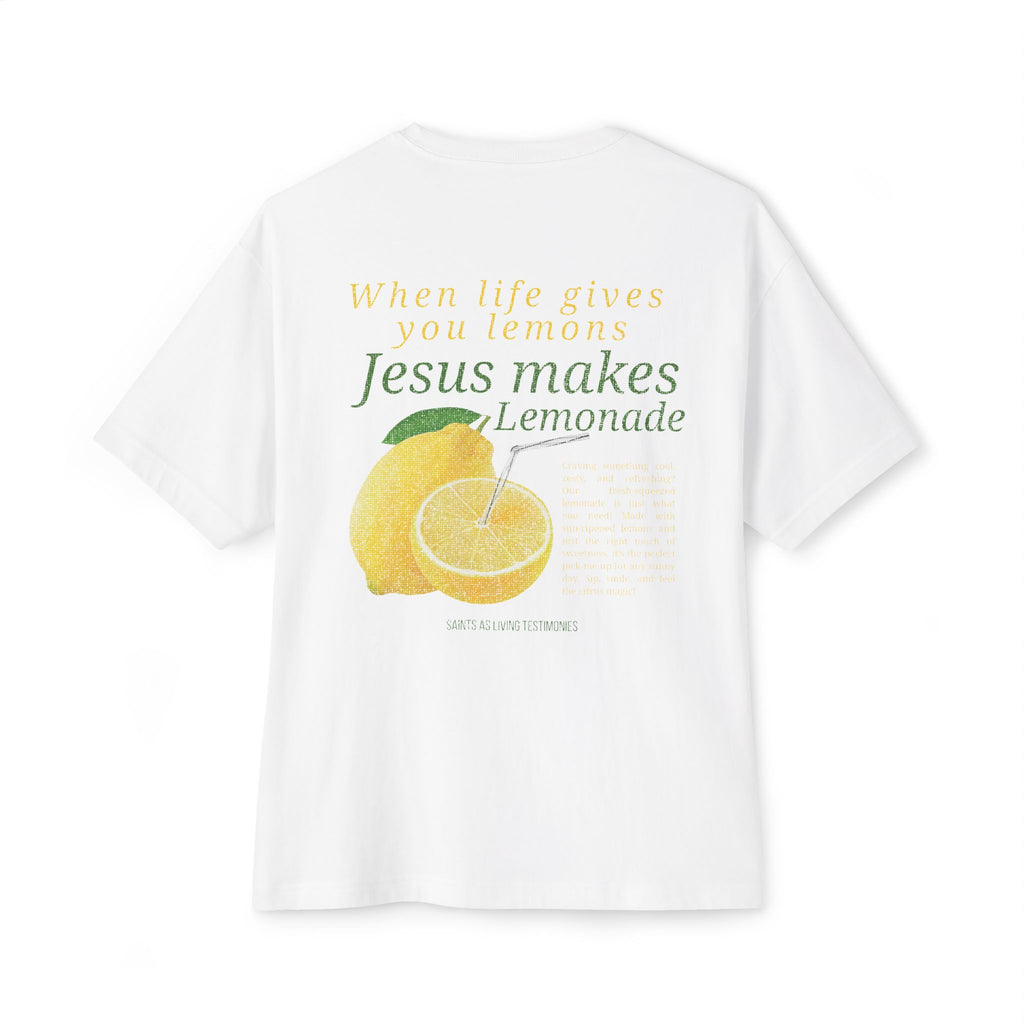 Boxy Tee — "Salt Co." Lemon Graphic Tee (When Life Gives You Lemons: Jesus Makes Lemonade)