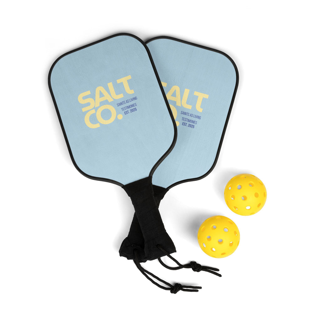 Pickleball Paddle Set — Salt Co. Light Blue Pickleball Kit with 2 Paddles & 2 Balls