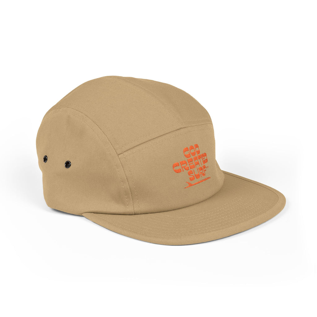 “God Created Surf” Embroidered 5-Panel Cap