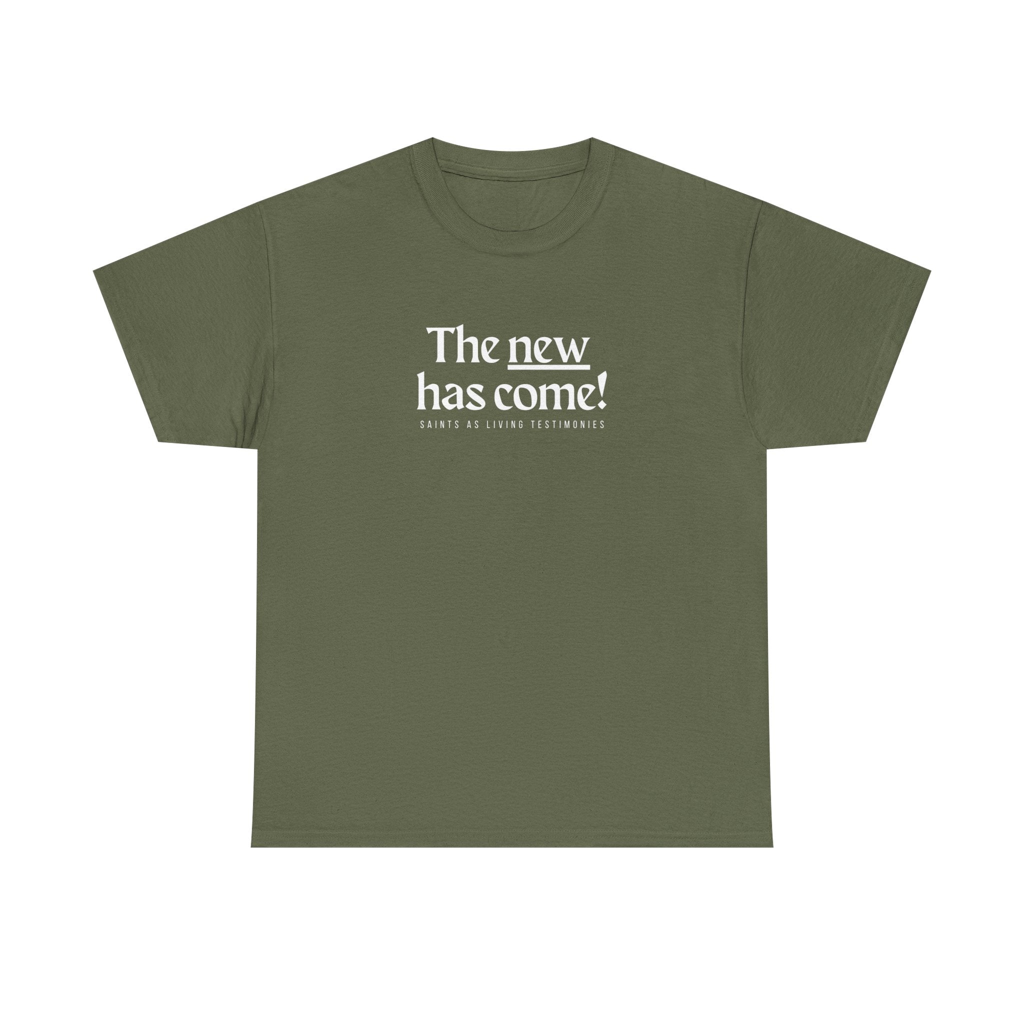 Inspirational Scripture Tee — “The New Has Come / The Old Has Passed Away” Cotton Shirt