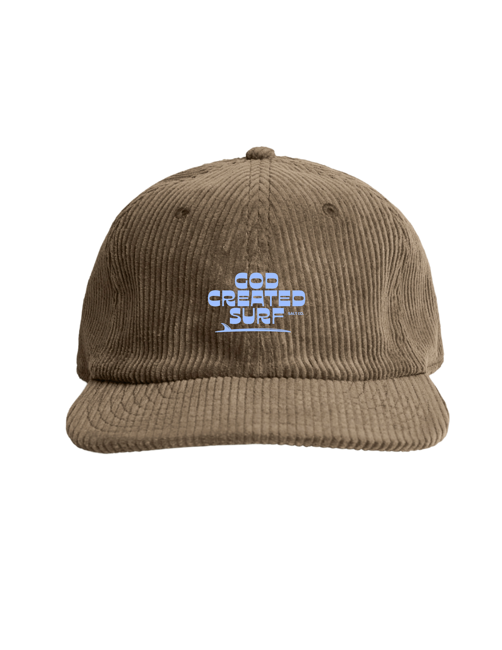 “God Created Surf” Embroidered Corduroy Cap