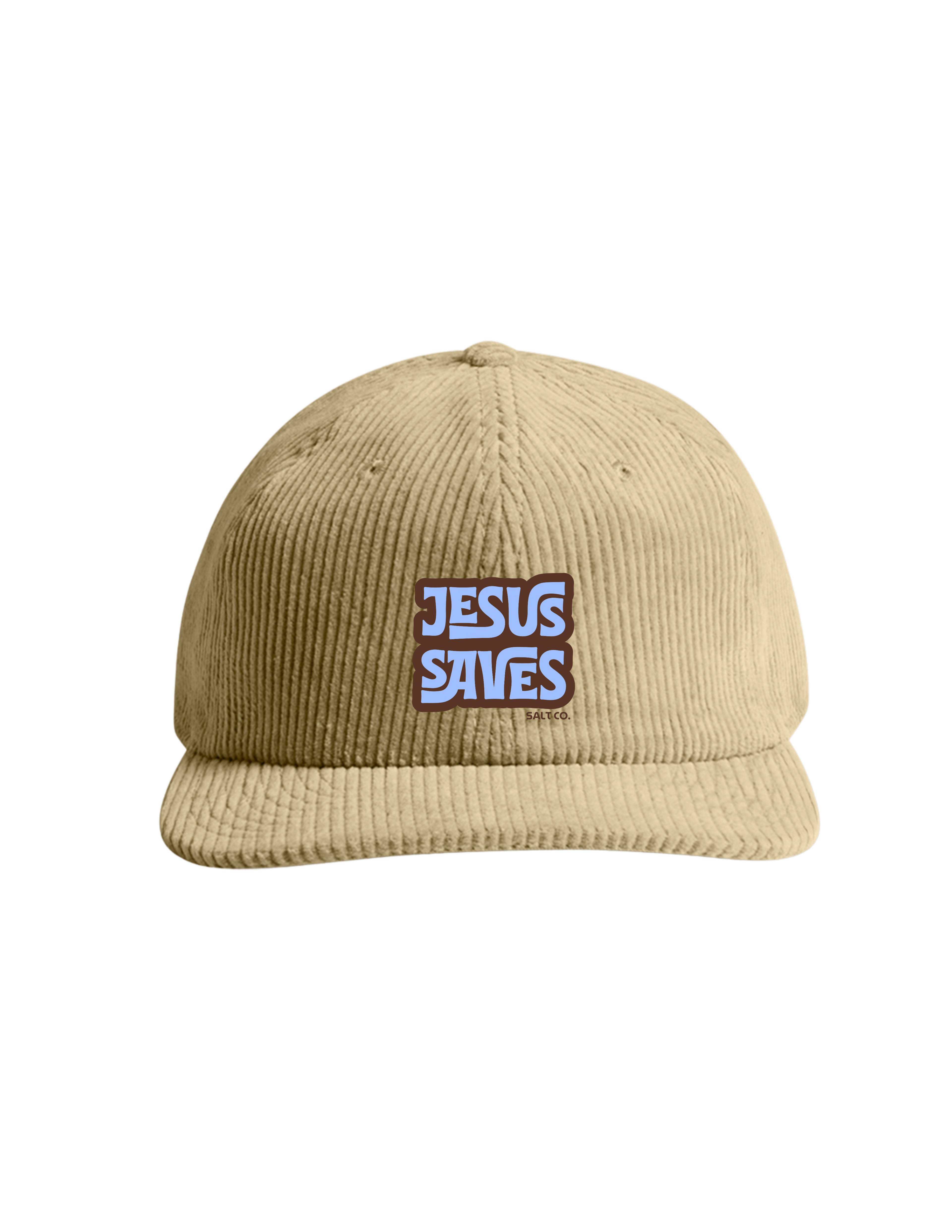 “Jesus Saves” Embroidered Corduroy Cap