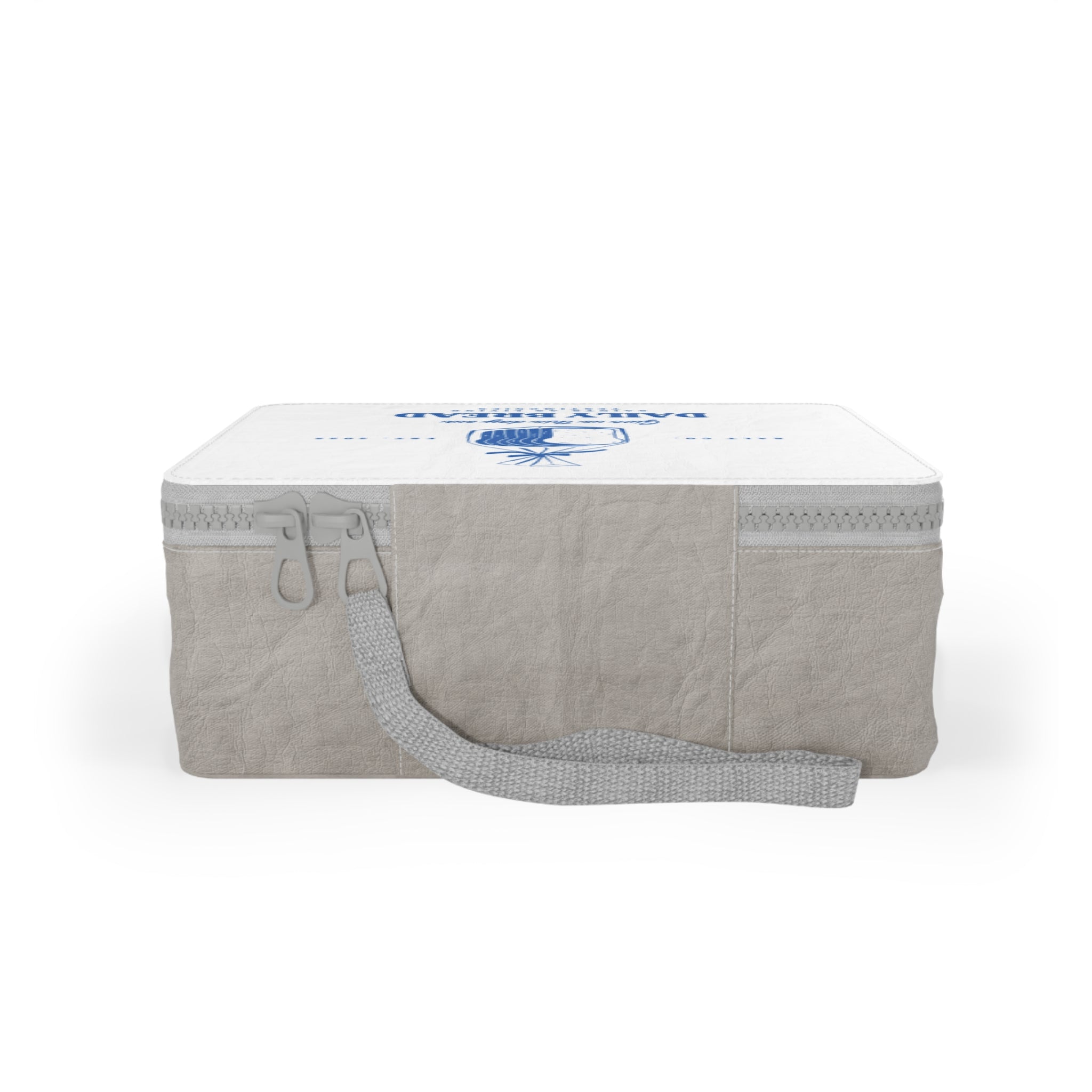 Daily Bread Paper Lunch Bag – Vintage Blue Bakery Graphic