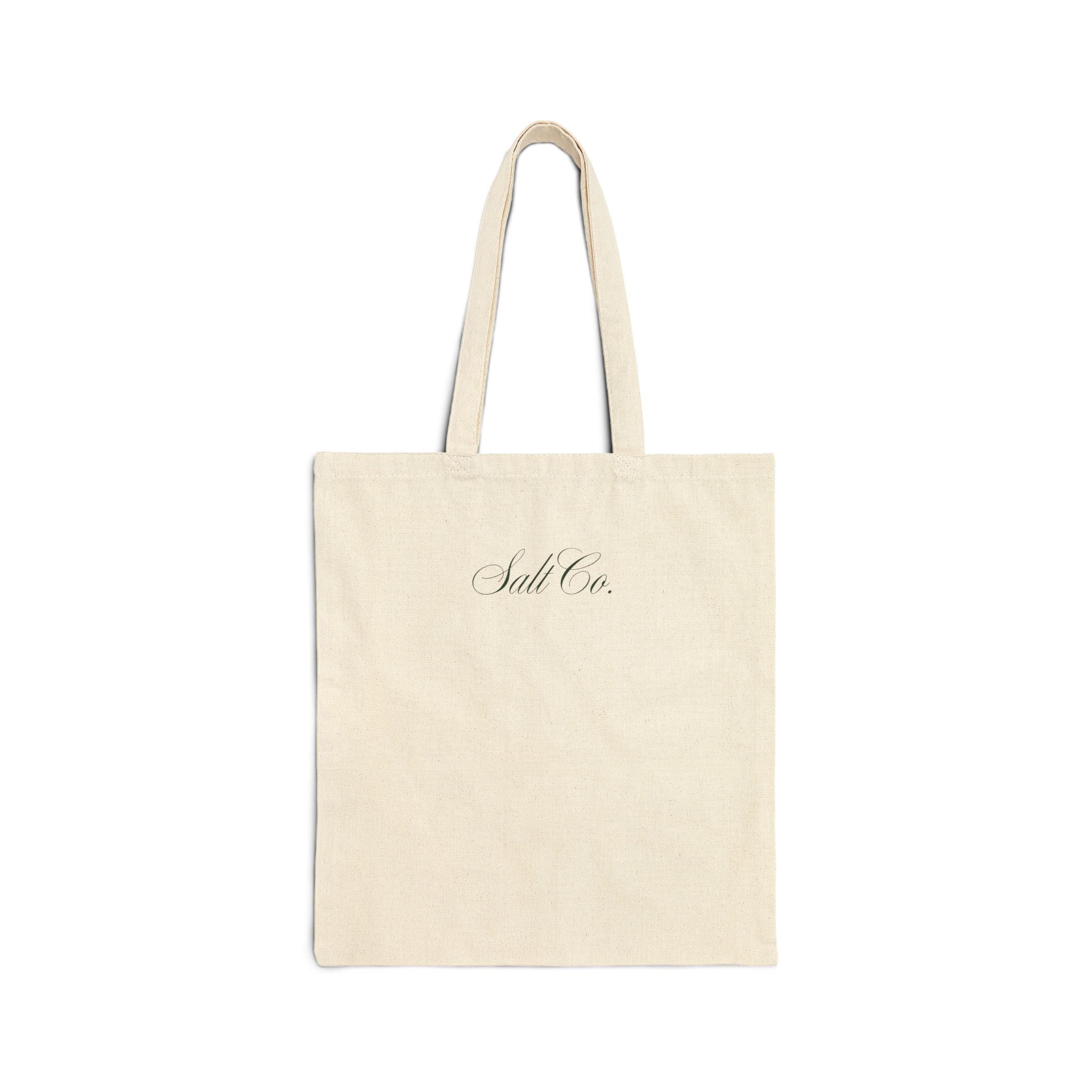 Bloom & Rejoice Canvas Tote Bag — Floral Scripture Quote Market Bag