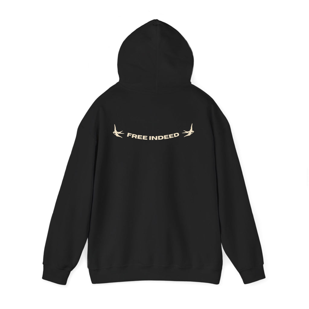 Free Indeed Hoodie — 'Free Indeed' Bird Graphic Pullover