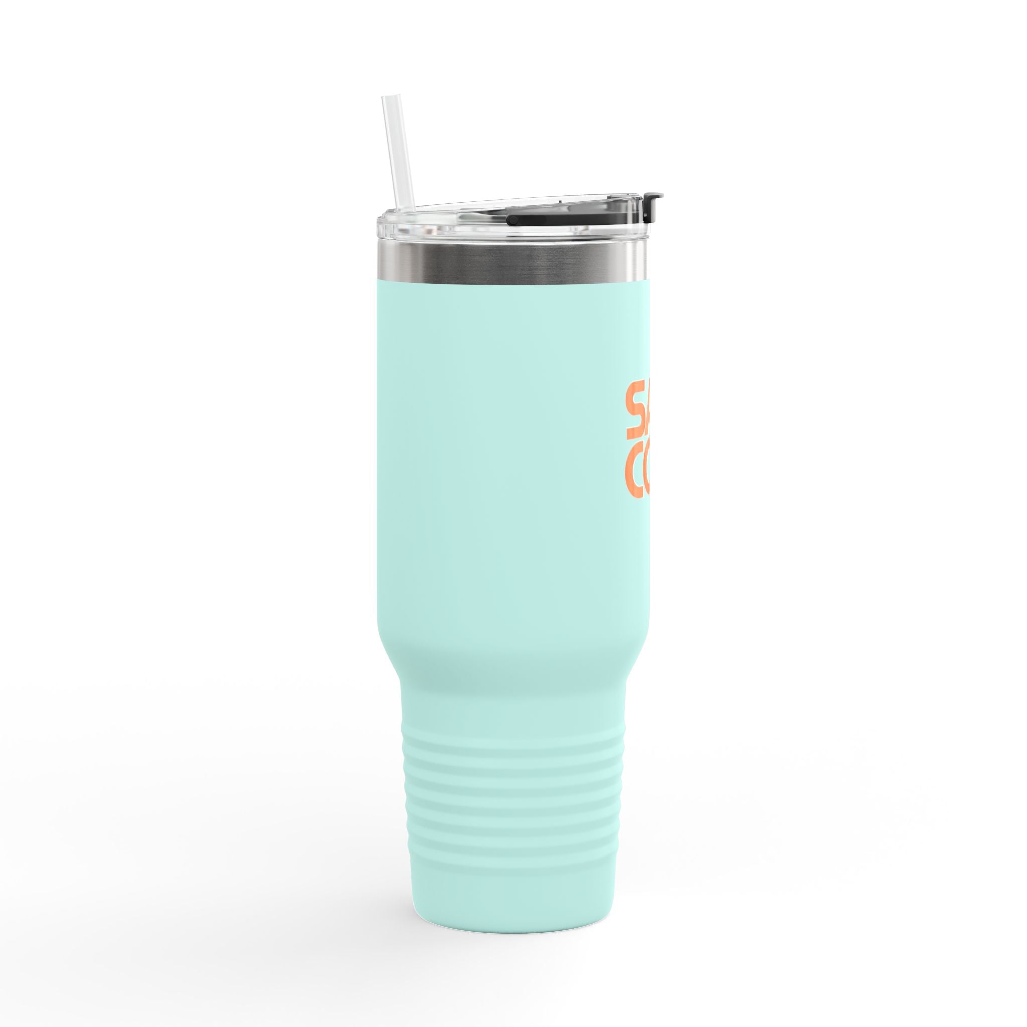 Insulated Travel Mug — 40oz Salt Co. Stainless Steel Tumbler with Straw & Handle