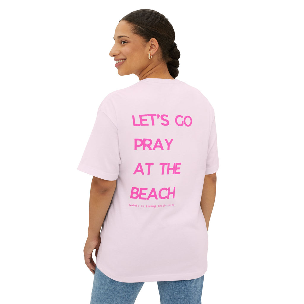“LET'S GO PRAY AT THE BEACH” Pink Tee