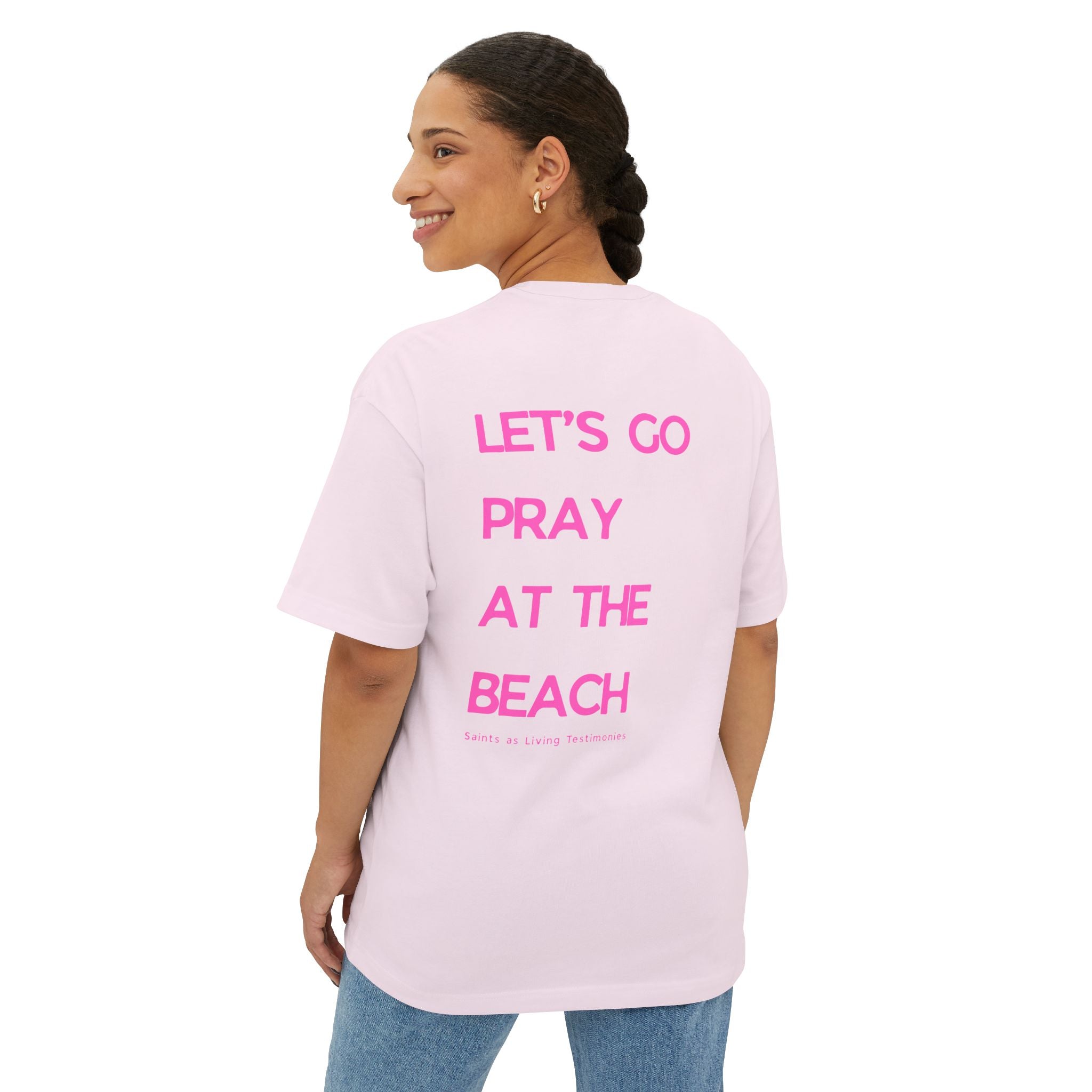“LET'S GO PRAY AT THE BEACH” Pink Tee