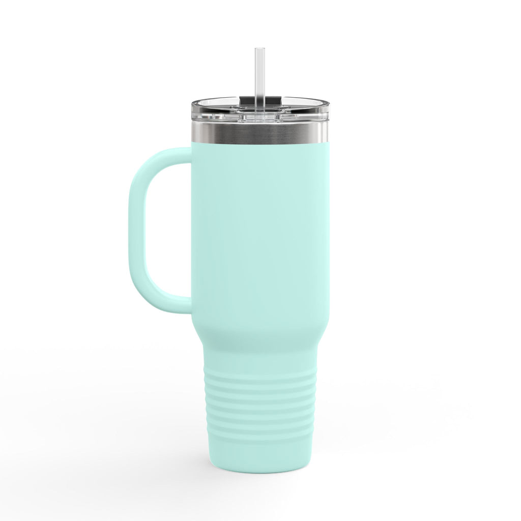 Insulated Travel Mug — 40oz Salt Co. Stainless Steel Tumbler with Straw & Handle