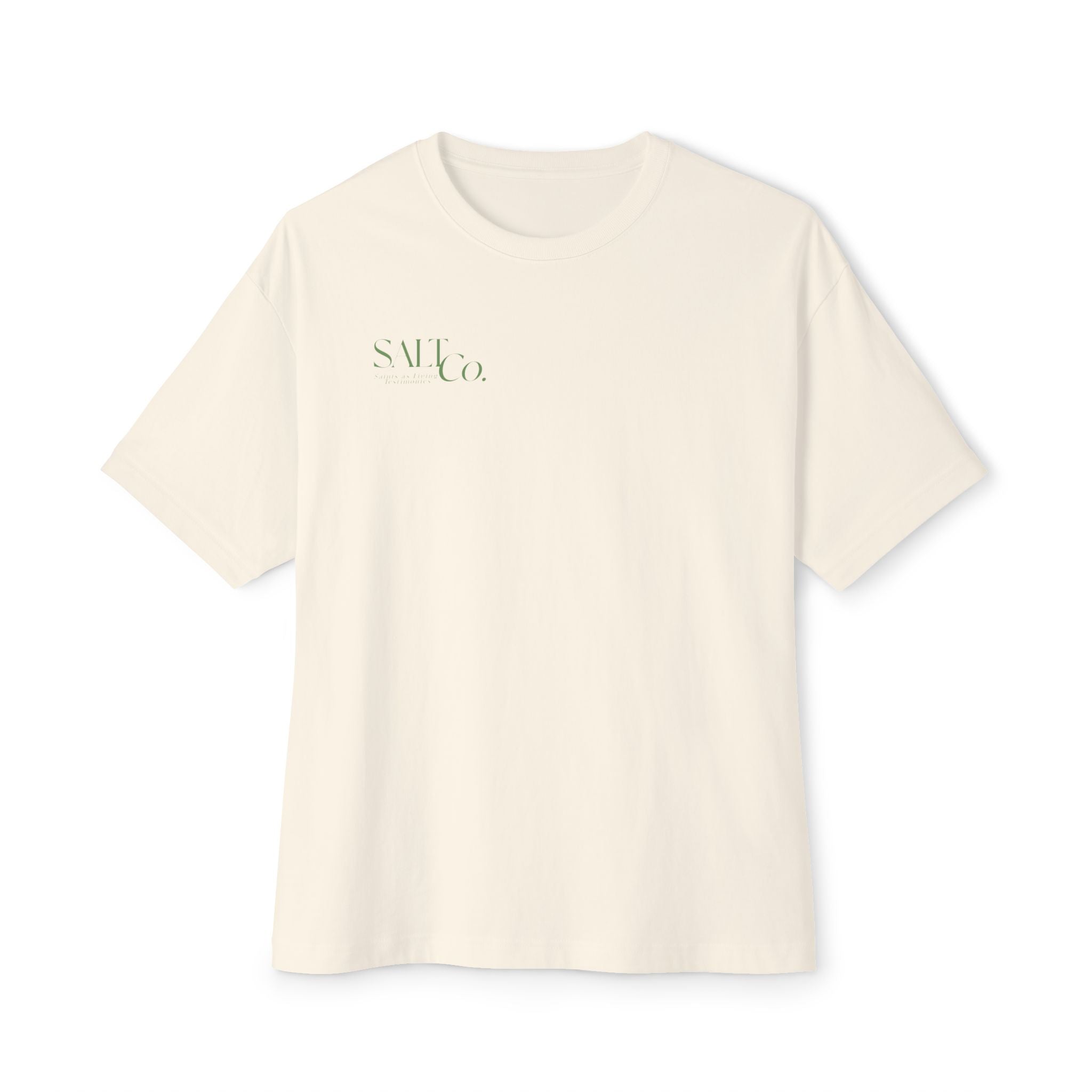 Morning Essentials Tee — Relaxed Boxy T‑Shirt with Coffee, Book & Plant Print