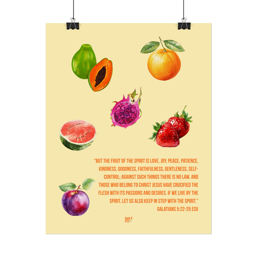 Fruit of the Spirit Poster — Galatians 5:22-23 Inspirational Wall Art