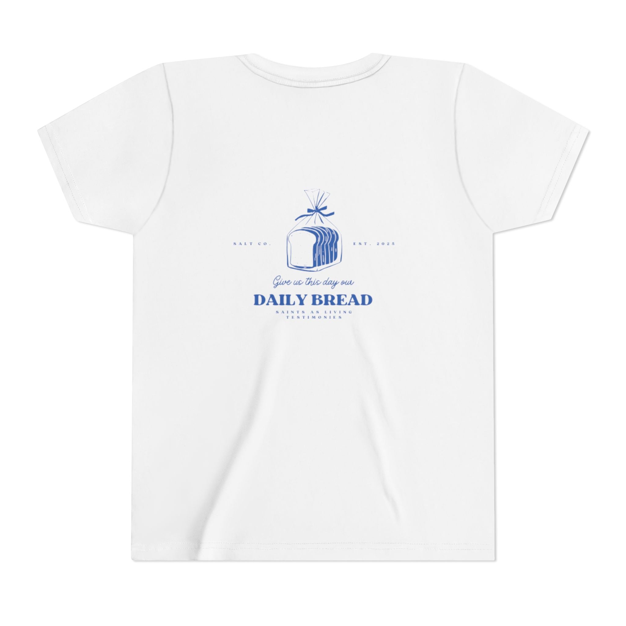 Youth Tee - "Daily Bread" Blue Toast Graphic Kids T-Shirt