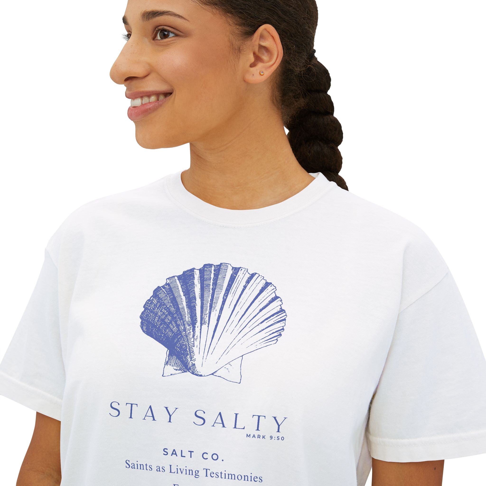 Stay Salty Seashell Women's Boxy Tee